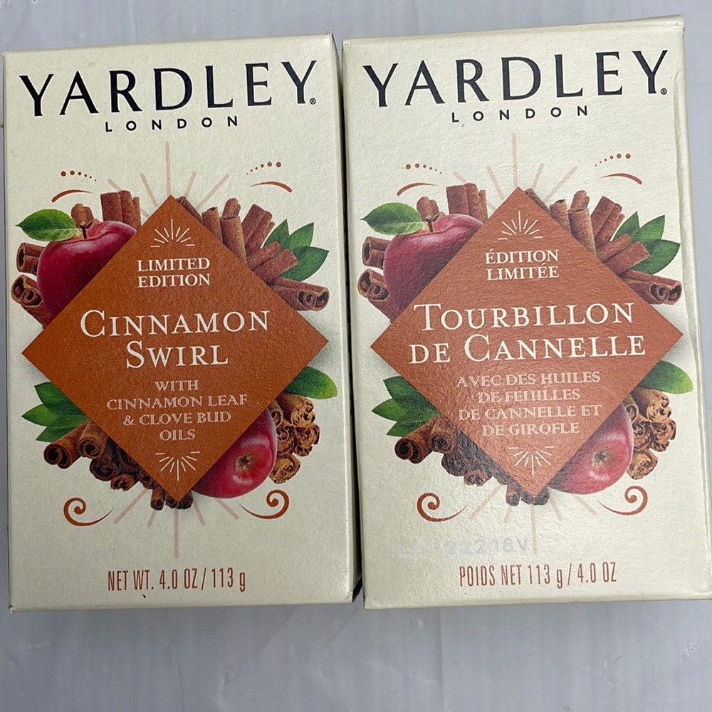 Yardley London (2) Cinnamon Swirl Cinnamon Leaf & Clove Bud Oils bar soap 4 oz
